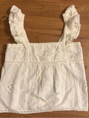 Sezane White Zora Top